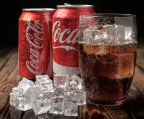Chilled glass of Coke