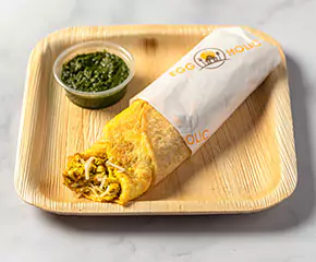 Delicious egg wrap served fresh