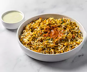 Lava paneer pulav rice dish