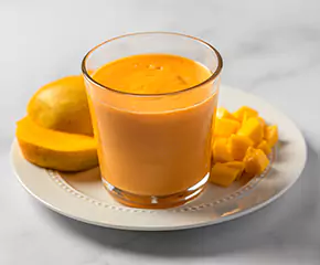 Refreshing mango lassi drink