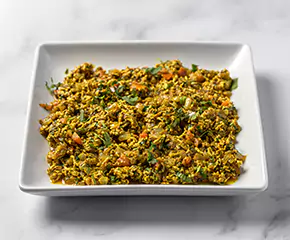 Spicy paneer bhurji dish